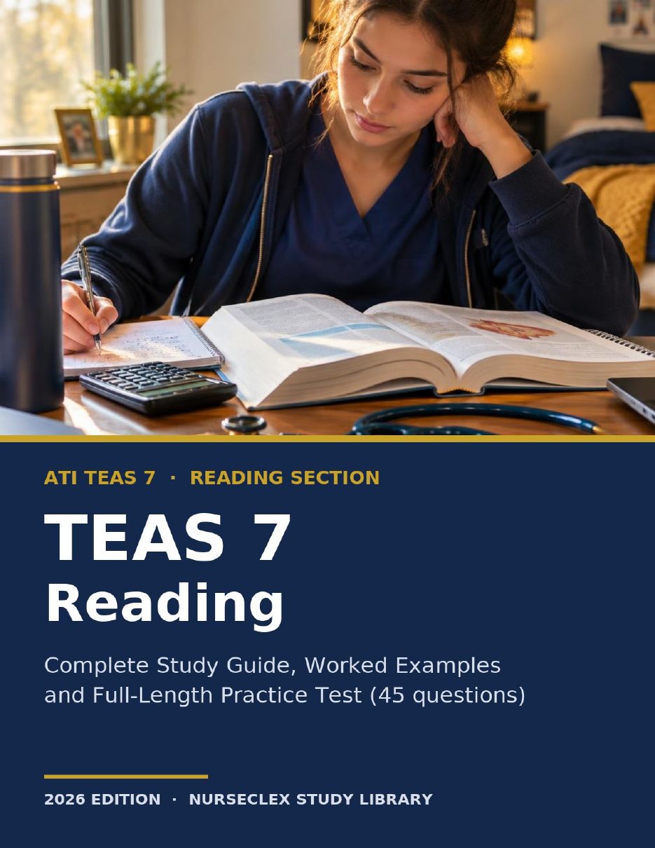 TEAS 7 Reading: Complete Study Guide and Practice - Cover